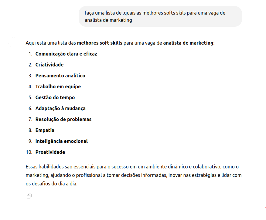 Exemplo de template de vaga gerado por IA para recrutamento